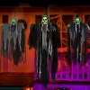 Joyfy 3 Pack Halloween Hanging Ghosts, Hanging Skeleton Grim Reapers for Halloween Outdoor Decorations, Indoor Outdoor Hanging Ghost Decorations - 2 of 4
