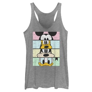 Womens Mickey & Friends Cropped Portraits Racerback Tank - 1 of 4