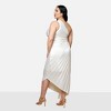 Rebdolls Women's Calla Lily Satin Pleated Midi Shift Dress - 3 of 4