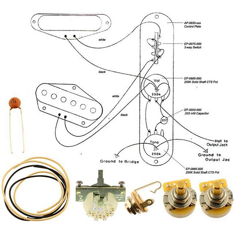Allparts EP-4131-000 Wiring Kit for Tele Mod, 1 of 2