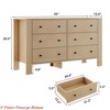 Hallway 6 Drawer Dresser for Bedroom, Modern Wide Dresser Organizer with Storage Drawers, Wooden Chests of Drawers - 2 of 4