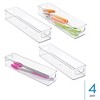 iDesign Set of 4 Stackable Pantry Storage Bins with Handles - Clear, USA Made - 3 of 4