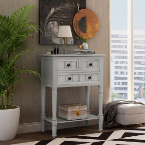 Kumasinova Narrow Console Table with 3 Drawers,Entryway Table with Storage Bottom Shelf,Space-Saving Slim Sofa Table for Living Room&Hallway - 1 of 4
