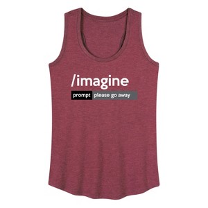 Women's - Instant Message - Ai Imagine Prompt Please Go Away Graphic Racerback Tank - 1 of 4