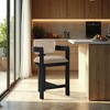 Meridian Furniture,Sacha Beige Velvet Stool - 2 of 4