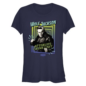 Junior's Beetlejuice Beetlejuice Wolf Jackson Afterlife Crime Unit T-Shirt - 1 of 4