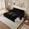 KWPZQEB 70.9" Pull Out Sofa Bed, Velvet Loveseat Bed with 2-in-1 Pillow & Blanket Set, Modern Pull Out 3-Seater Sofa, Space Saving for Apartments - 4 of 4