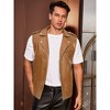 INSPIRE CHIC Men's Motorcycle Zipper Punk Sleeveless Faux Leather Jacket Vest - 2 of 4