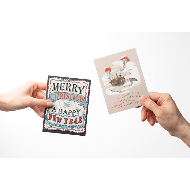 Holiday Winter Card Pack (3ct, Assorted) Falalalala, Gnome, Merry Christmas and a Happy New Year by Ramus & Co, 2 of 5
