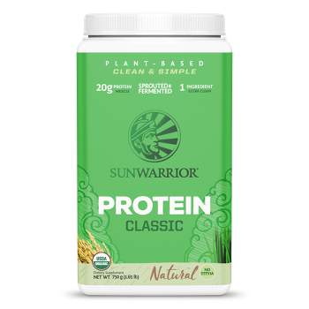 Classic Organic Protein Powder, Plant-Based Protein, Unflavored, Sunwarrior, 750gm (30 servings)