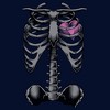 Men's Lost Gods Halloween Skeleton Rib Cage Heart Pull Over Hoodie - 2 of 4