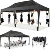 SKONYON 10' x 20' Outdoor Pop up Canopy Gazebo with Carrying Bag White - 3 of 4