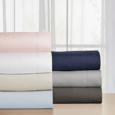 Bright White Full Organic Cotton Percale Sheet Set