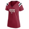 NFL San Francisco 49ers Women's Authentic Mesh Short Sleeve Lace Up V-Neck Fashion Jersey - 2 of 3