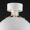 Maxim Lighting Dawn 1 - Light Semi-Flush Mount in  White/Satin Brass - 2 of 4