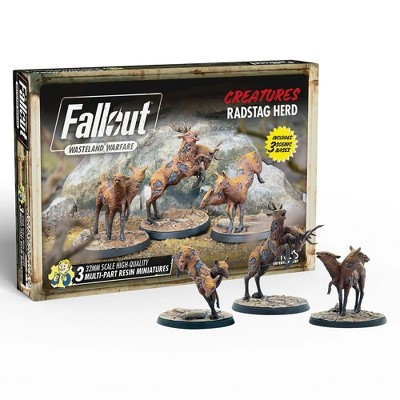 Modiphius: Fallout Wasteland Warfare: Creatures - Radstag Herd - 3 Figures