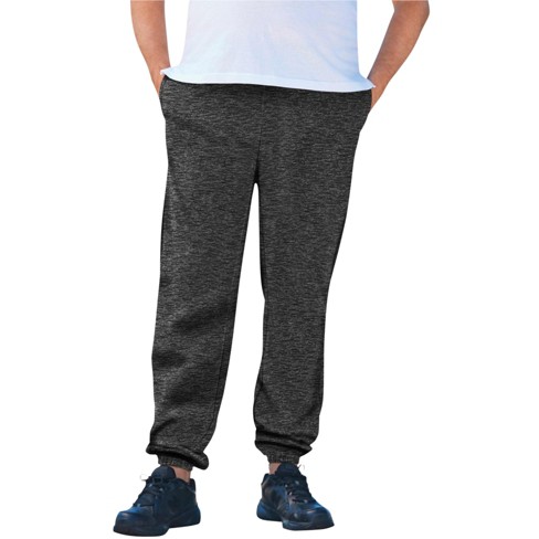 Kingsize Men's Big & Tall Fleece Elastic Cuff Sweatpants - Big - L