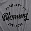 Womens Promoted To Mommy 2021 2022 2023 T Shirt Funny New Baby Family Graphic Tee - Crazy Dog Women's T Shirt - 2 of 4