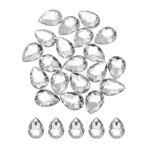 Unique Bargains Acrylic Flat Back Teardrop DIY Decor Jewelry Rhinestone 20 Pcs - 1 of 4