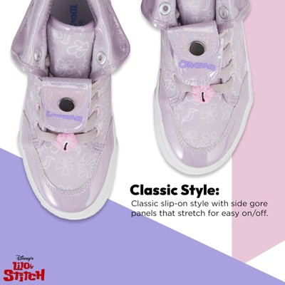 Мужские кроссовки Disney Girls Lilo & Stitch Sneakers - Lilo and Stitch High Top Athletic Shoes - Lilo and Stitch High Top Lace Up Sneakers (Lavender, 13) — фото 4