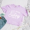 Simply Sage Market Women's I Was Made For Sunny Days Cursive Short Sleeve Relaxed Fit Cropped Graphic Tee - 3 of 3