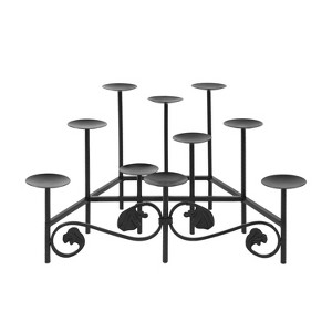 Achla Designs 14"x12" Cathedral Hearth Fireplace Candelabra Black - 1 of 4