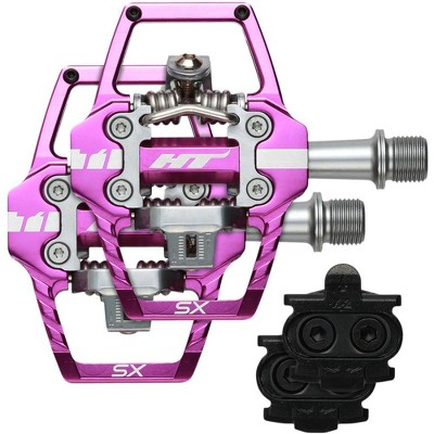 purple clipless pedals