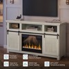 Bestier 61" Fireplace TV Stand for TVs up to 65" Farmhouse Barn Door Entertainment Center with 23" Remote Control Electric Fireplace - 4 of 4