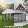 ORRD Large Outdoor Dog Kennel with Roof Cover, Metal Pet Enclosure Run with Fence Panels for Dogs & Animals – 9.6' x 9.3' x 6.1' - 2 of 4