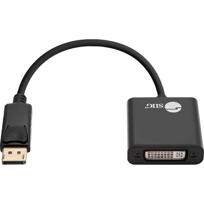 SIIG DisplayPort To DVI Converter - DisplayPort/DVI-D Video Cable for Video Device, Monitor, Computer, HDTV, PC