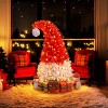 VINGLI 6ft Pre-lit Christmas Tree Bendable Santa Hat, 300 Warm White LED Lights, Artificial Xmas Tree for Holiday - 3 of 4