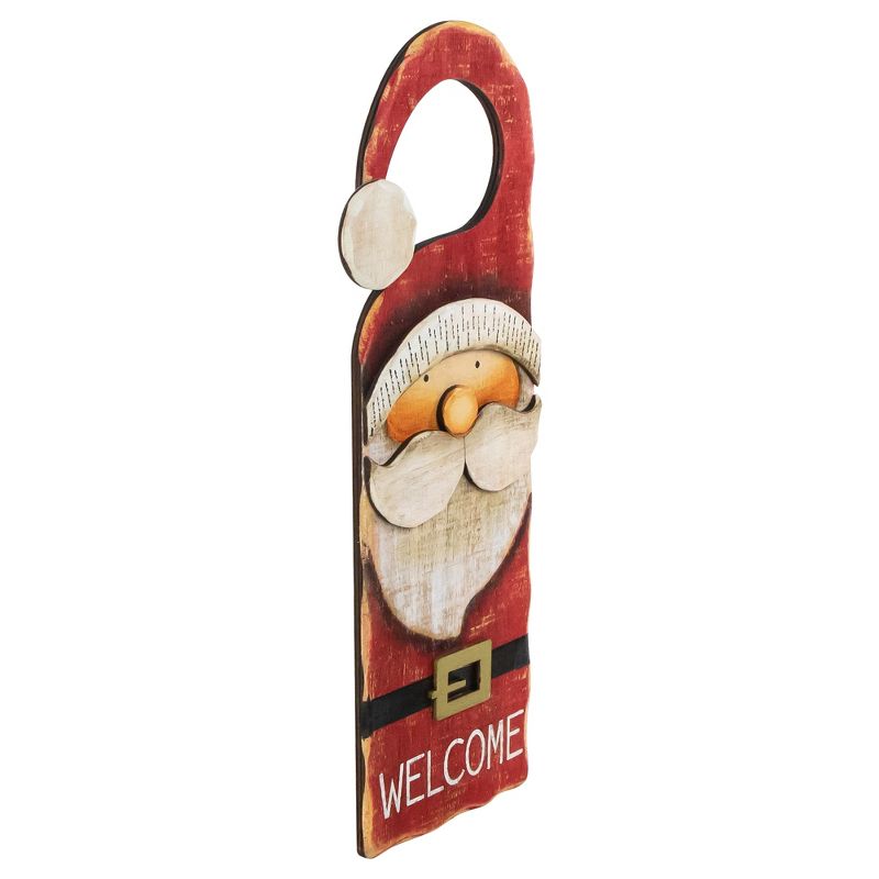 Northlight 14" Santa Claus "Welcome" Christmas Door Knob Hanger, 2 of 7