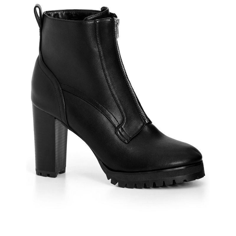 Women's Wide Fit Fern Ankle Boot - Black | CITY CHIC, 1 of 8