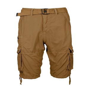 Galaxy By Harvic Men's Vintage Cotton Cargo Belted Shorts (Sizes, 30-42) - 1 of 3