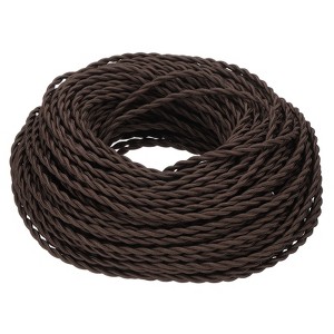 Unique Bargains Vintage 2-Conductor 18 AWG Twisted Cloth Covered Wire - 1 of 4