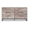 Signature Design by Ashley Casual Neilsville 6 Drawer Dresser, Whitewash - 3 of 4