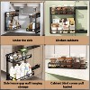 Under Sink Organiser 2 Tier - Metal Pull Out Storage with Adjustable Height, No Drill Upgrade Suction Cups for Kitchen/Bathroom Cupboard - 3 of 4