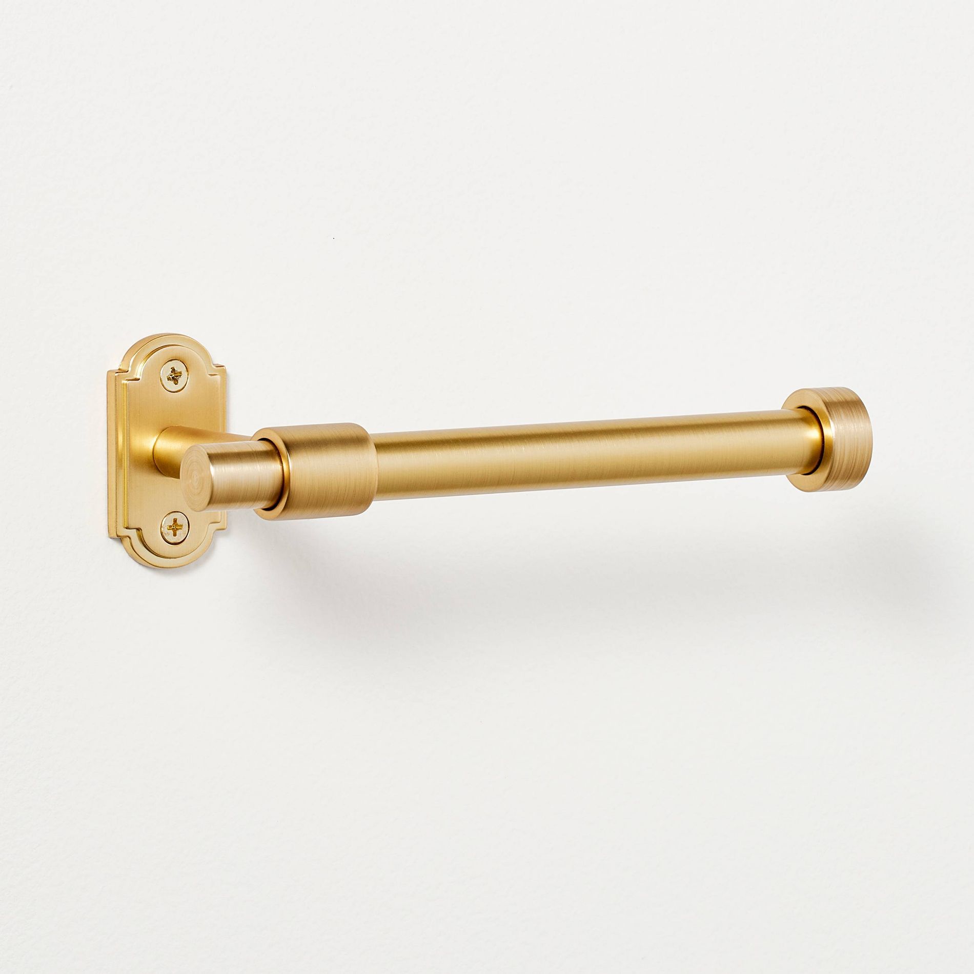 Classic Metal Wall-Mount Toilet Paper Holder Brass Finish - Hearth & Hand™ with Magnolia: Gold-Finish, Easy Install