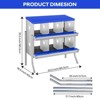 Chicken Nesting Boxes, Two-Tier Metal Chicken Egg Laying Box,Large Vented Holes for Egg Collection - 2 of 4