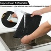 Aoibox Black Placemats Set of 4 - Easy Clean Washable Vinyl Table Mats for Dining - Heat Proof Wipeable - 2 of 4