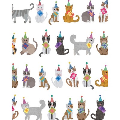 JAM Paper Design Tissue Paper Party Cats 3 Packs of 4 Sheets 52625509998