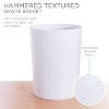 LunaLulinlk 10 Liter Hammered Textured Plastic Bathroom Trash Can in White - 2 of 4