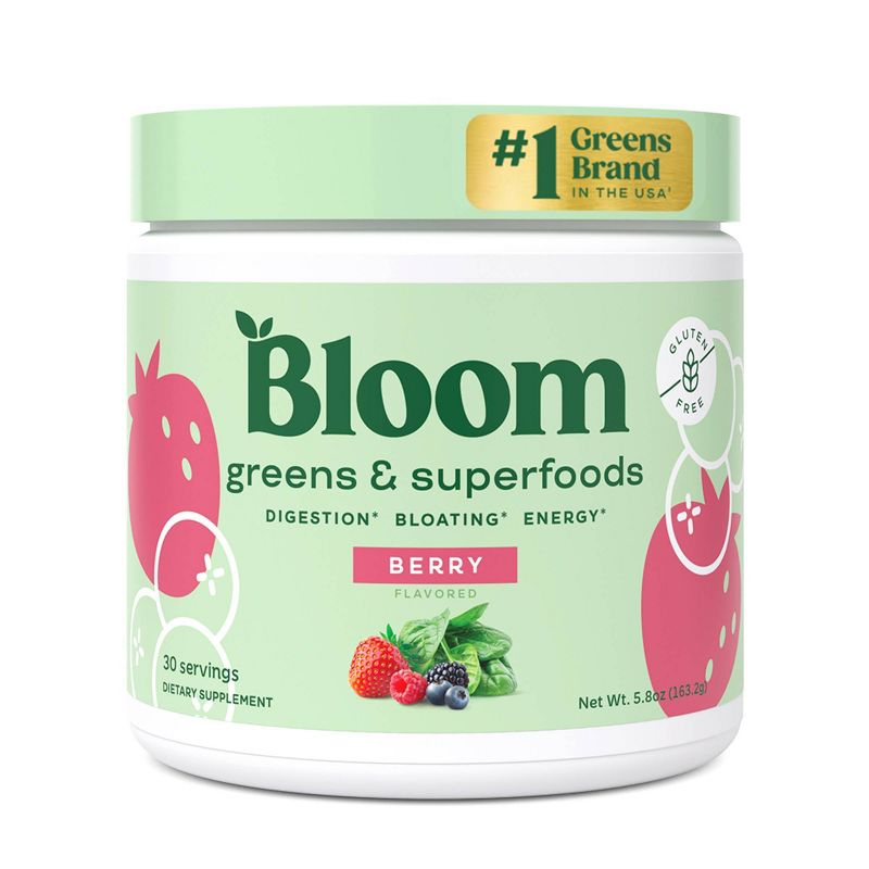BLOOM NUTRITION Greens and Superfoods Powder - Berry, 1 of 18