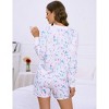 Womens Casual Short Sleeve Lounge Set Comfortable Home Wear Shorts Outfit - 2 of 4