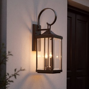 Urban Ambiance Luxury Colonial Outdoor Wall Light,  21-3/4" x 7",  Olde Bronze Finish, UHP1193 - 1 of 4