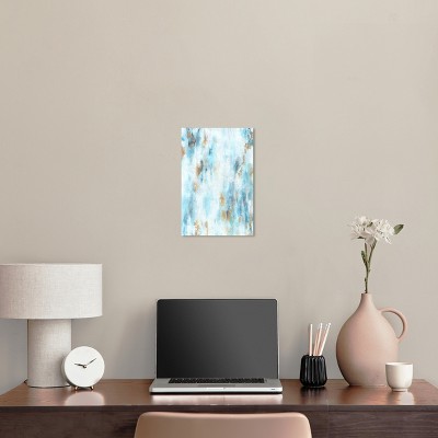 Textured Blue and Brown Abstract Canvas Wall Art, 10" x 15"