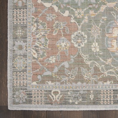 Transitional Moroccan Lanterns Wool Area Rug 8' x 10' - Grey