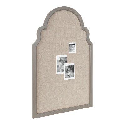 Kate and Laurel Hogan Arch Framed Pinboard, 24x36, Gray