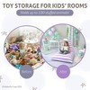 Butterfly Craze Bean Bag Chair Cover, Functional Toy Organizer, Fill with Stuffed Animals - Stuffing Not Included, Purple Stripes - 4 of 4