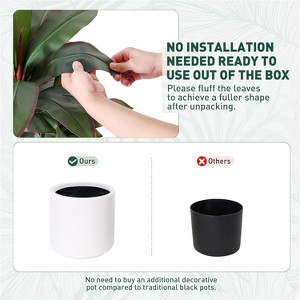 Wikineon Artificial Dracaena Plant Indoor 4 FT, Fake Tree with White Planter, Faux Yucca Silk Floor Plants Indoor, Artificial Trees for Home Office - 1 of 4